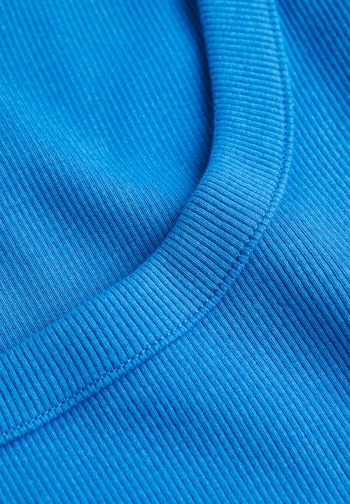 H&M - Ribbed cropped top - blue