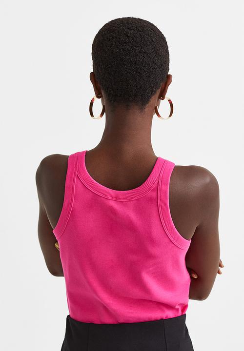 H&M - Cotton jersey vest top - cerise 