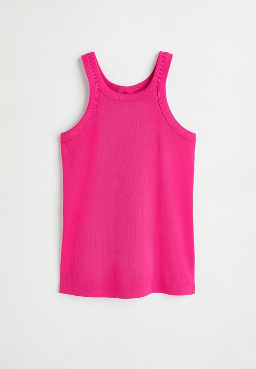 H&M - Cotton jersey vest top - cerise 