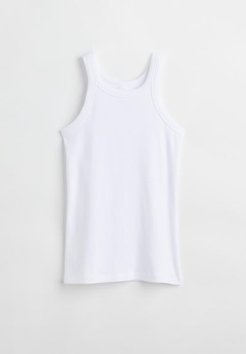 H&M - Cotton jersey vest top - white