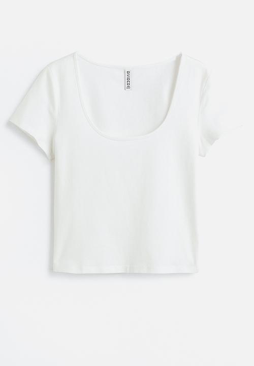 H&M - Cotton jersey top - white