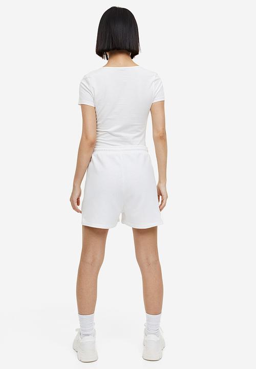 H&M - Cotton jersey top - white