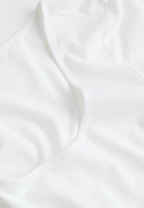 H&M - Cotton jersey top - white