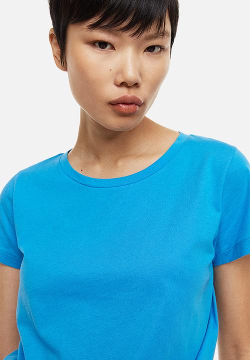 H&M - Cotton T-shirt - bright blue