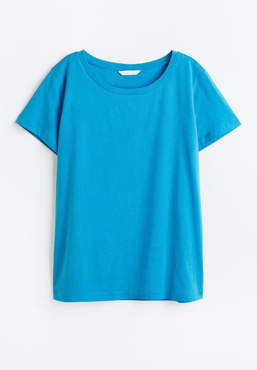 H&M - Cotton T-shirt - bright blue