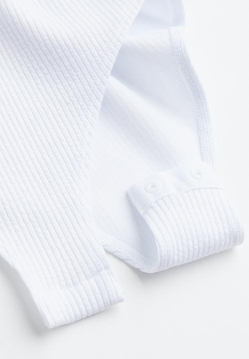 H&M - Ribbed jersey body - white