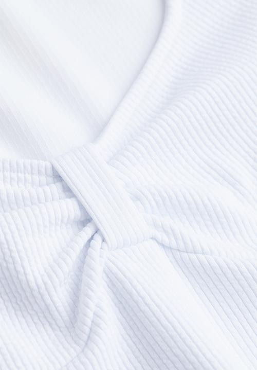 H&M - Ribbed jersey body - white