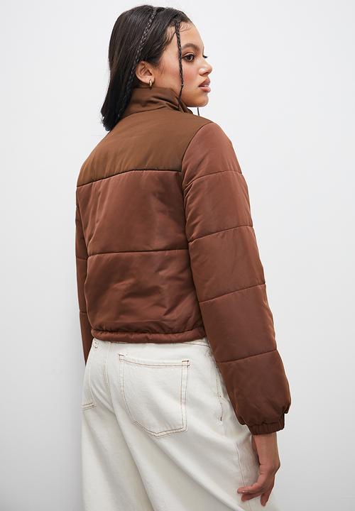 Blake - Cropped puffer - choc