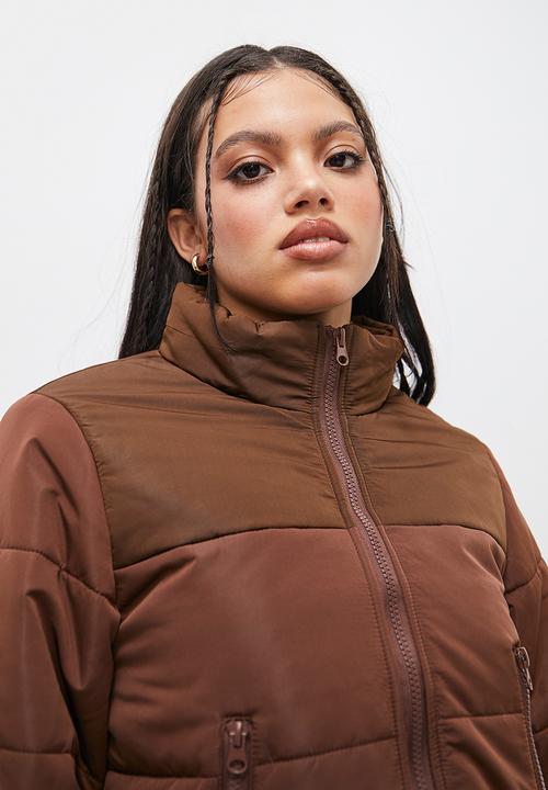 Blake - Cropped puffer - choc