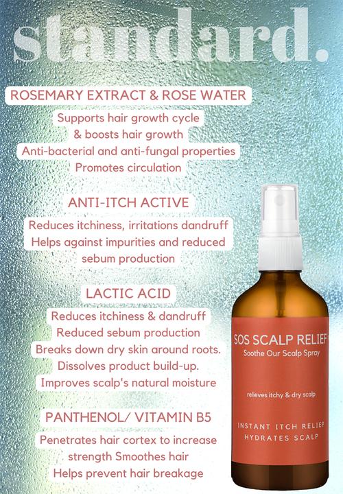 Standard Beauty - SOS Scalp Spray For Instant Itch Relief with Rosemary Extract