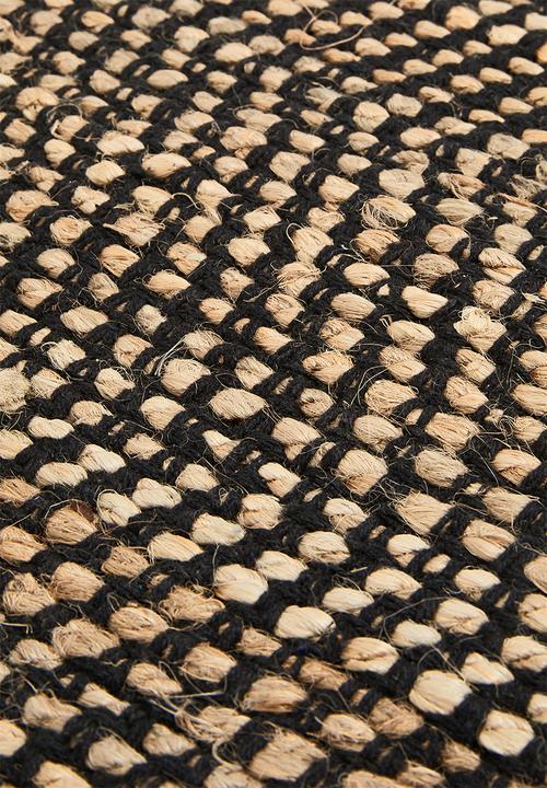 H&S - Chevron jute & cotton runner - black