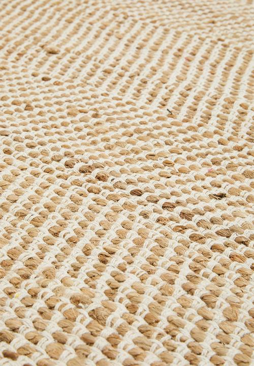 H&S - Chevron jute & cotton rug - natural