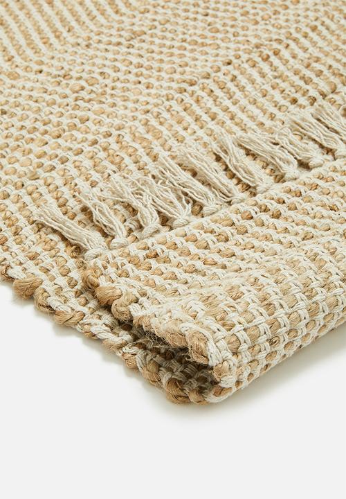 H&S - Chevron jute & cotton rug - natural