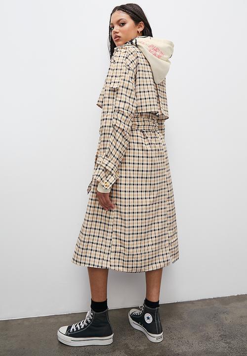 Blake - Printed trench coat - beige & black