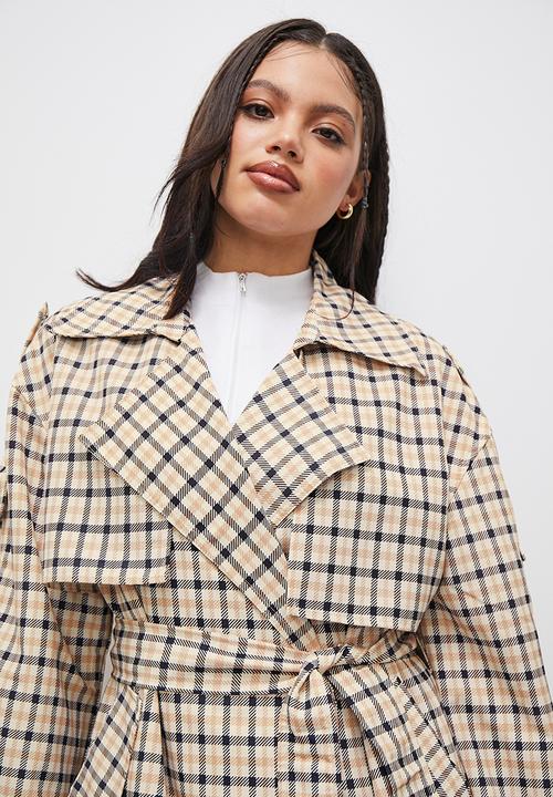 Blake - Printed trench coat - beige & black