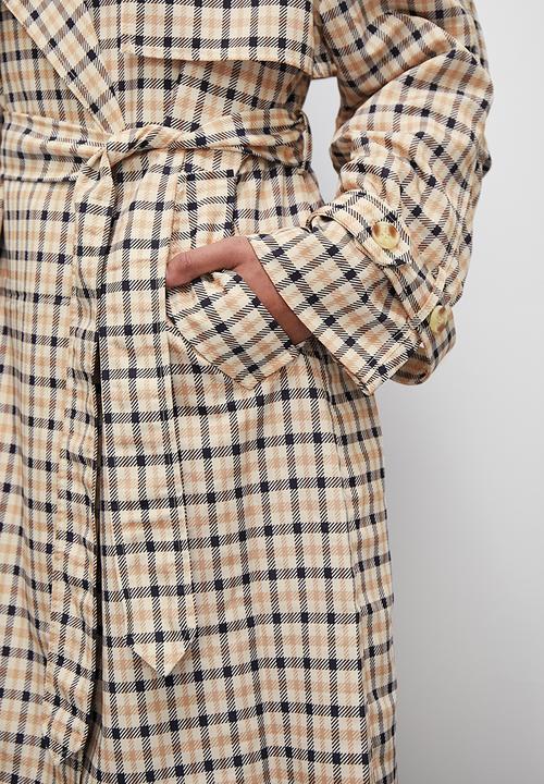 Blake - Printed trench coat - beige & black