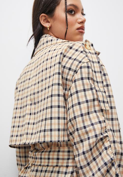 Blake - Printed trench coat - beige & black
