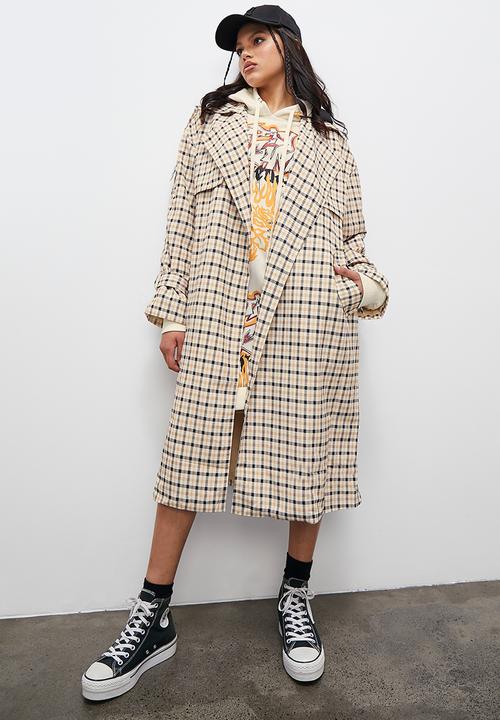Blake - Printed trench coat - beige & black