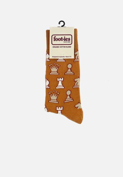 Foot-ies - Chess - brown