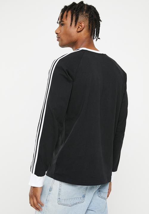 adidas Originals - 3-stripe long sleeve t m - black