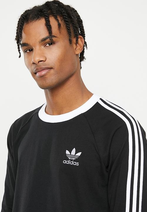 adidas Originals - 3-stripe long sleeve t m - black