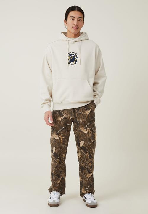 Cotton On - Oversized graphic hoodie - bone/japan panther