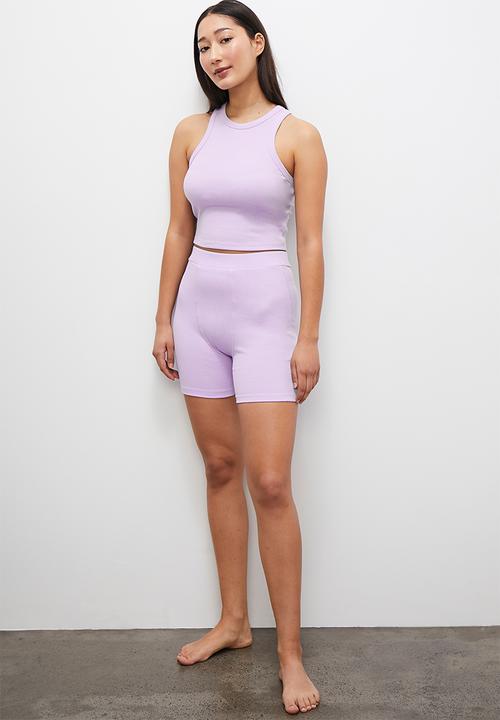 Superbalist - Rib cycle short - lilac