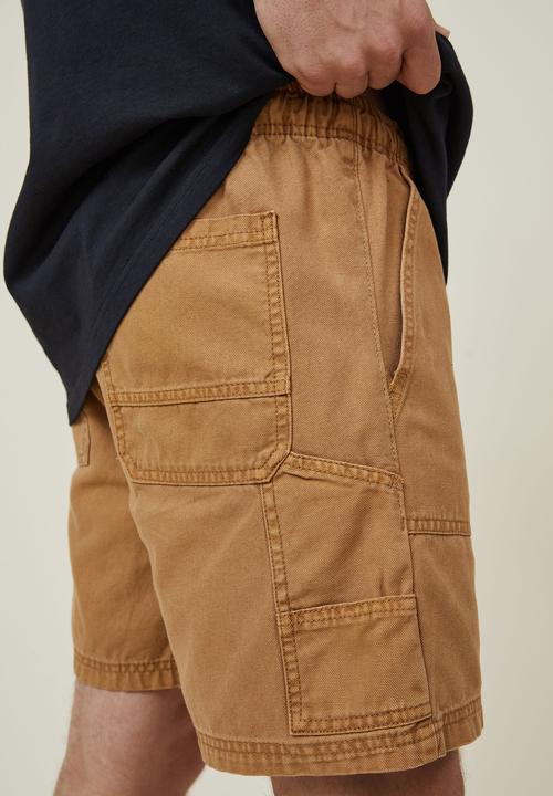 Cotton On - Worker chino short - washed dijon utility