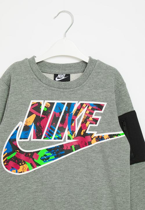 Nike - Nkb b nsw thrill zip pkt crew - carbon heather