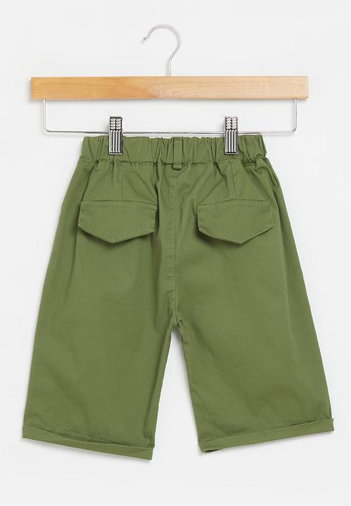 Pop Candy - Elastic waist shorts - green