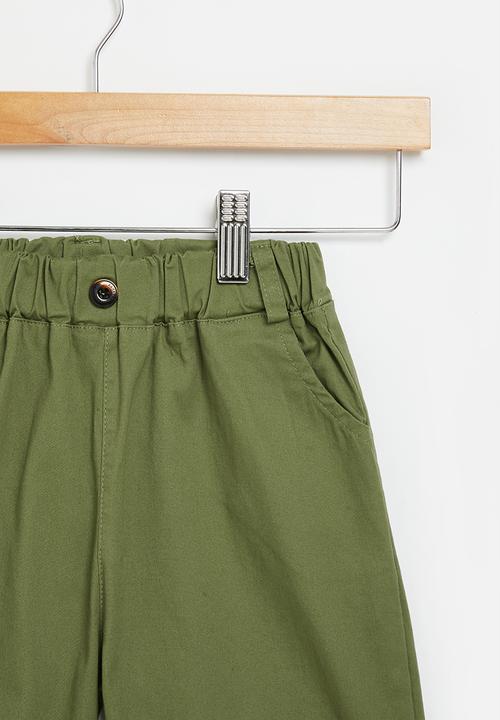 Pop Candy - Elastic waist shorts - green