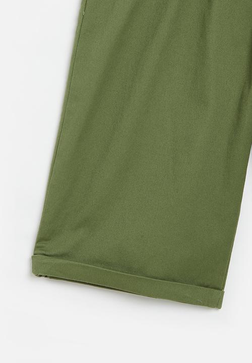 Pop Candy - Elastic waist shorts - green