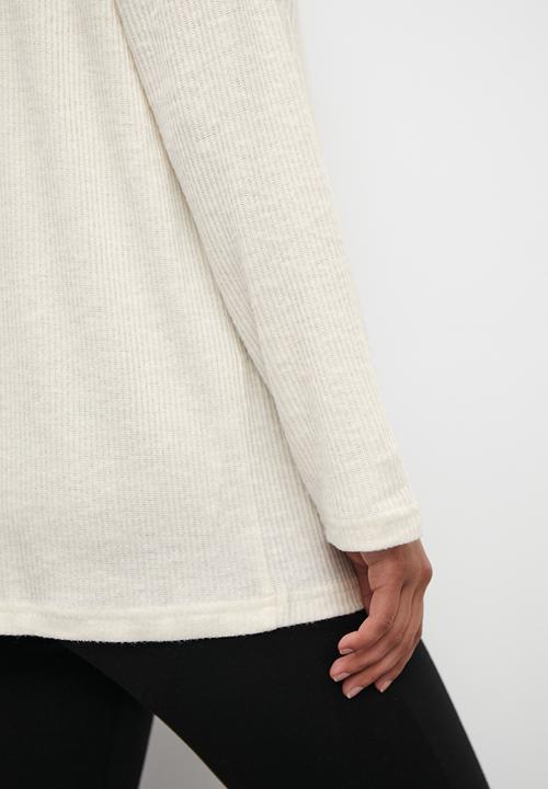 Superbalist - Soft touch oversize poloneck tunic -  white