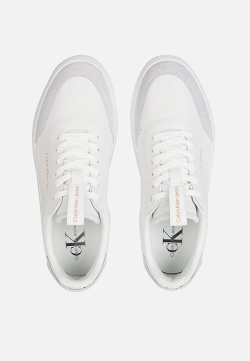 Calvin Klein - Casual cupsole high/low freq - white / oyster mushroom / firecracker