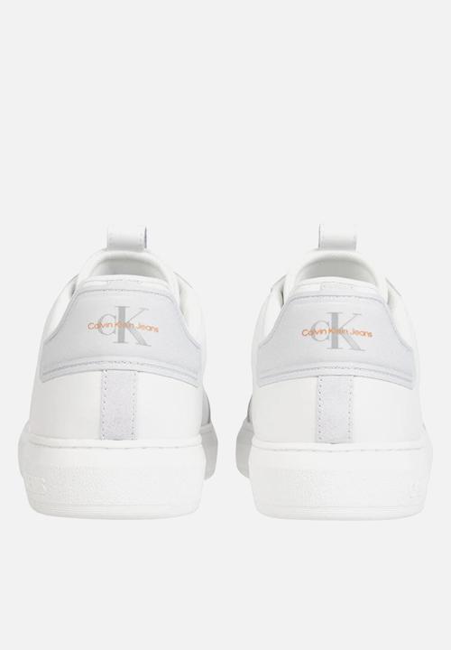 Calvin Klein - Casual cupsole high/low freq - white / oyster mushroom / firecracker