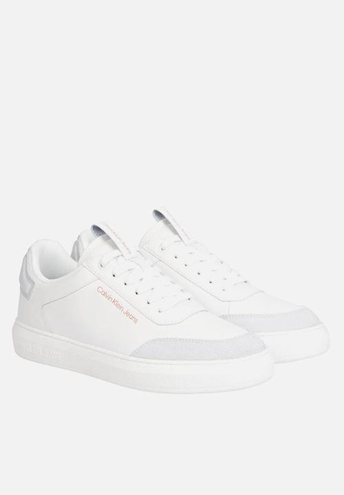 Calvin Klein - Casual cupsole high/low freq - white / oyster mushroom / firecracker