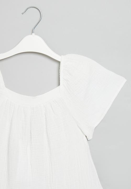 Superbalist - Drop waist textured dress - ivory