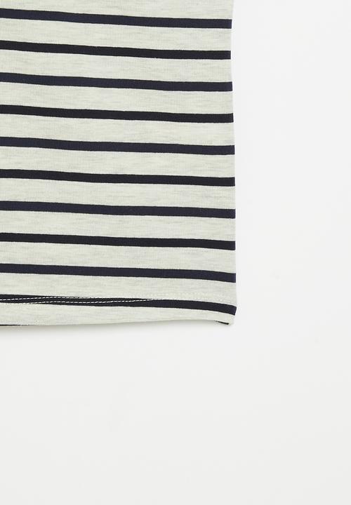 Superbalist - Girls stripe T-shirt - navy/ice melange stripe