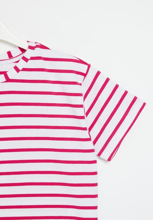 Superbalist - Girls stripe T-shirt - pink/white stripe