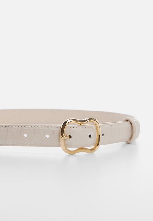 MANGO - Belt mola - ecru
