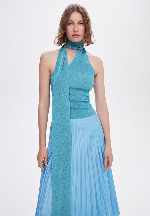 MANGO - Skirt claudia - light pastel blue