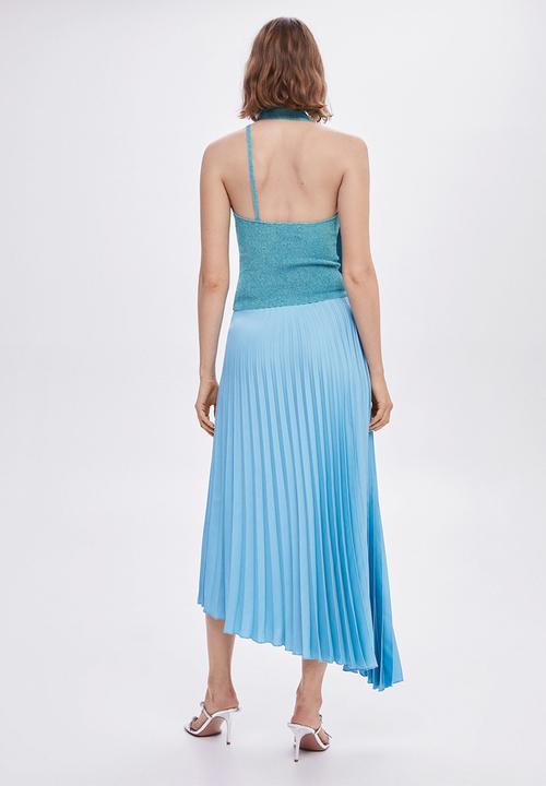 MANGO - Skirt claudia - light pastel blue