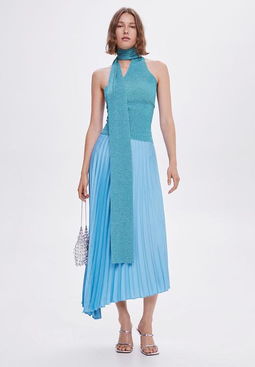 MANGO - Skirt claudia - light pastel blue
