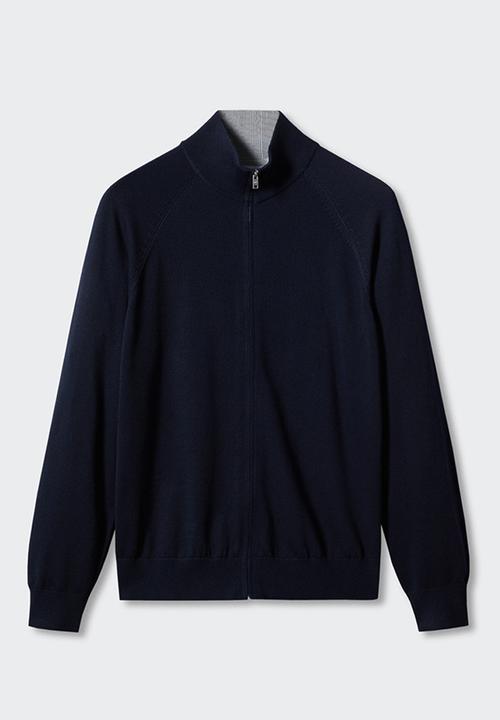 MANGO - Cardigan tenc - navy