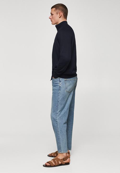 MANGO - Cardigan tenc - navy