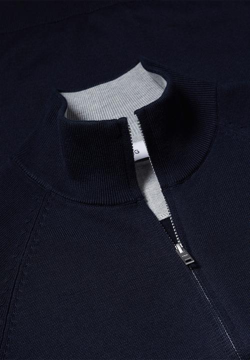 MANGO - Cardigan tenc - navy