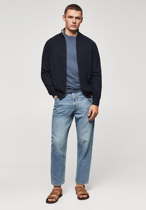 MANGO - Cardigan tenc - navy