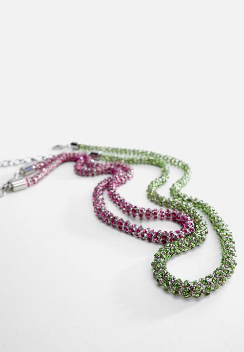 MANGO - Belt dafne - green