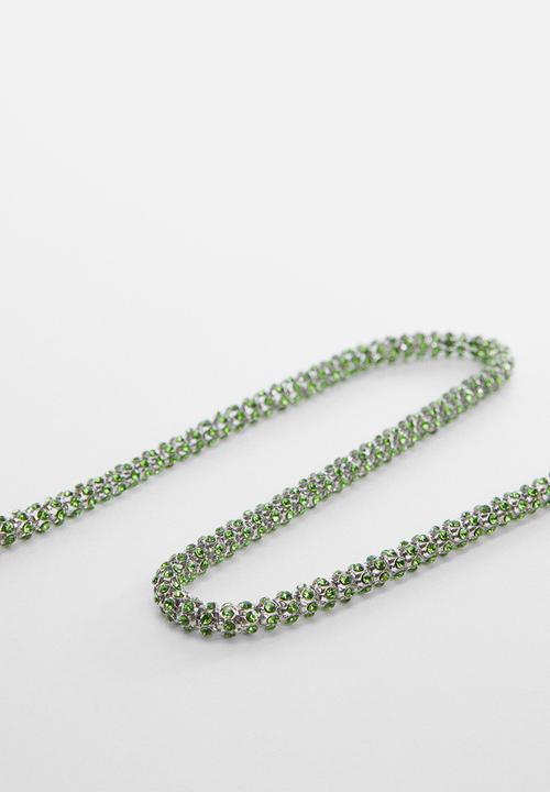 MANGO - Belt dafne - green