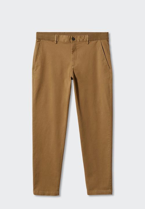 MANGO - Trousers prato - coffee brown 